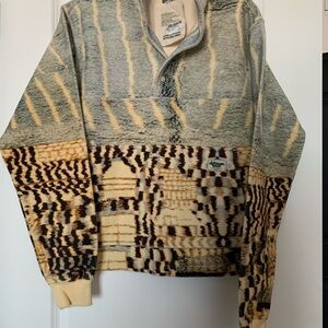 NWT Women’s 18 East Snap Neck Pullover. Indigo/Multi. XS.